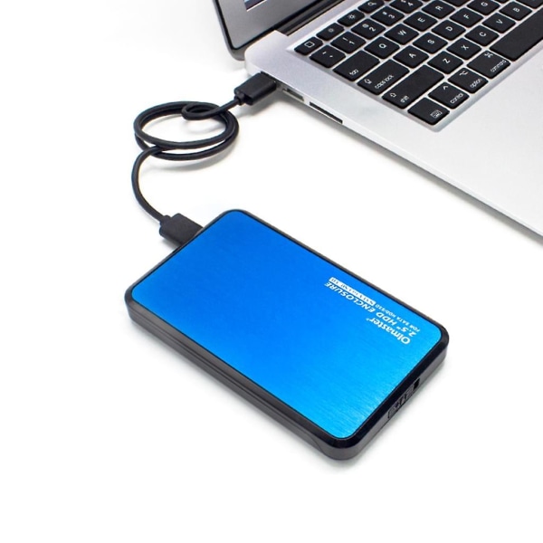 2,5'' extern hårddiskhölje USB till Sata Iii Verktygsfri genomskinlig extern case för 7 mm/9,5 mm 2,5 tum Ssd HDD