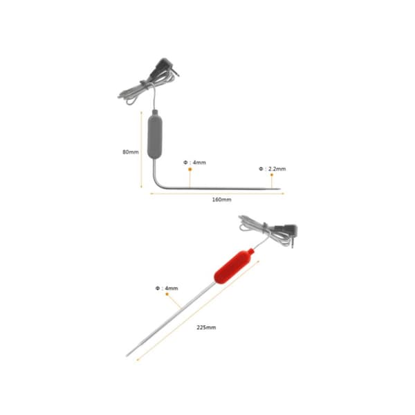 Dubbel sond Smart Alarm Ugn Grill Kötttermometer CH-212 Elektronisk Köks Sockertemometer