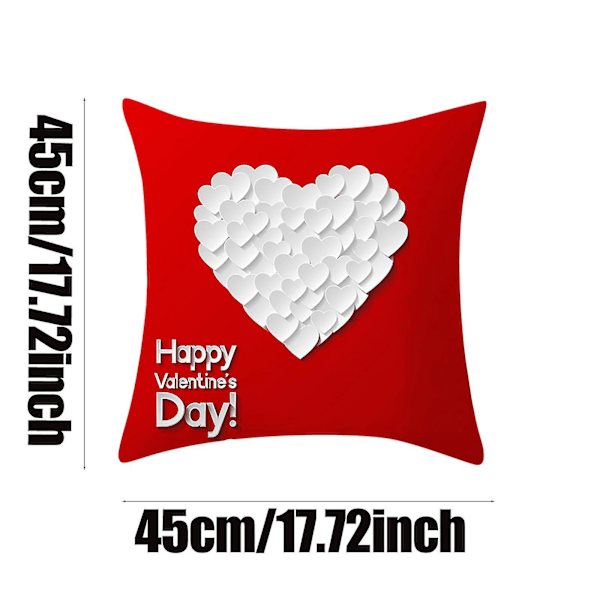 6 st Valentine Heminredning Kuddfodral Familj Kuddfodral Kasta Kuddfodral