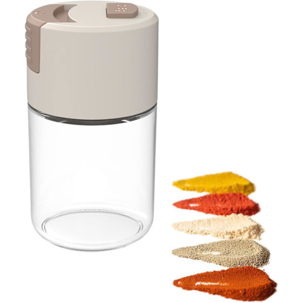 Kvantitativ kryddburk 100 ml Mätande kryddflaska Glas Saltdispenser Köksförvaringsburk Pepparkumminpulver Glasburkar Redskap