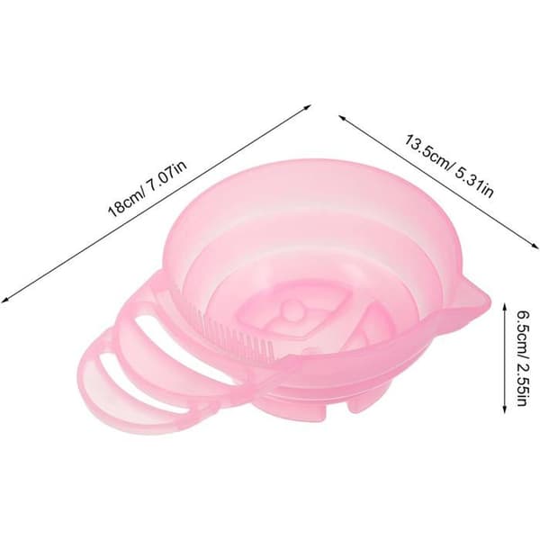 Pieces lyserøde og blå ABS-farveskåle, varmebestandige, ergonomiske til salon og gør-det-selv.