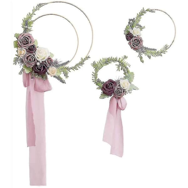 Bambusringar för Macrame-hantverk, Drömfångare, DIY-Bröllopsdekorationer