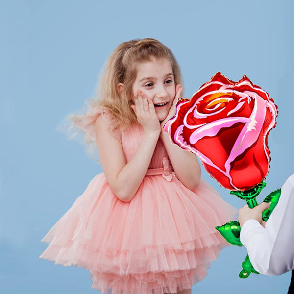 Andra Dekorativa Trädgårdsballonger 10 st Blomballonger Folieballonger Vår Sommar Blomballonger Solros Tusensköna Rosa Ros Röd Ros Tulpan Blommor Ballonger Deko