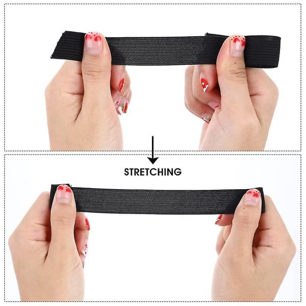 2st sömnad elastiska band för stickning sömmar Stretch platt elastisk sladd Bred flätad elastisk spole Gör-det-själv-hantverksverktyg