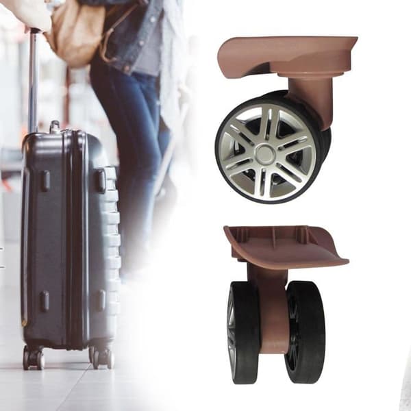 Utbyteshjul (dubbla), tysta hjul för bagage och vagnar.