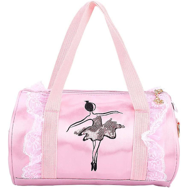 Barnens axelväska för dans & spets ballerina (rosa kort sand) 1 st