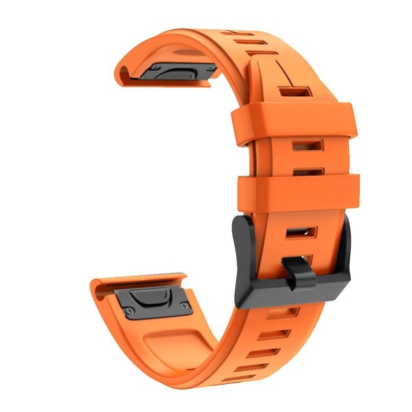 22 mm för Garmin Fenix ​​6/6pro Flat (flikspänne) Silikonrem med snabbkoppling Orange
