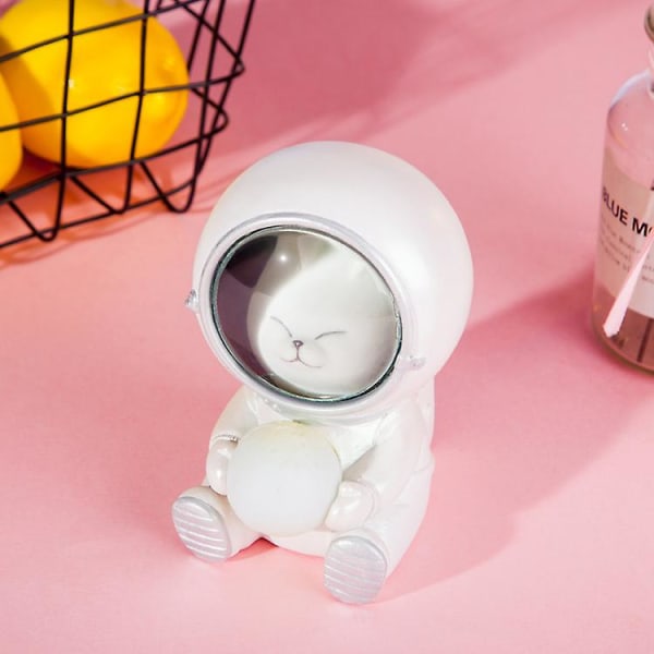 Astronaut Nattljus Söt Astronaut Mascot Present Hem Dekorativ Hartslampa För sovrumsbarns sovrumsdekorationer (katt).