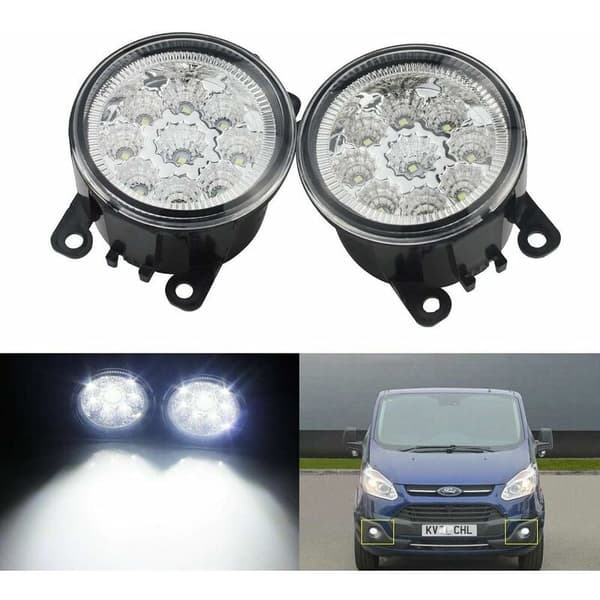 Sæt med 2 9 LED forlygter til F0rd Fistresta MK6 MK7