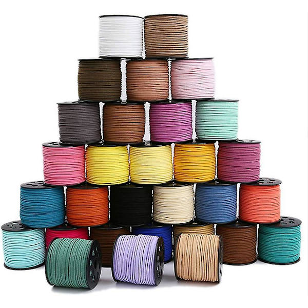 91m imitation mocka rep mjuk pärlad rep sammet band armband (rosa)