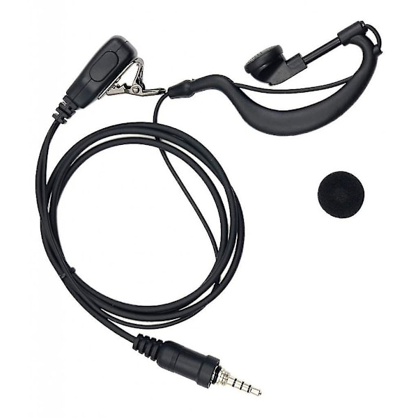 G-formad öronkrok mikrofon öronmussla headset för Yaesu radio Vx-6r 1 stift