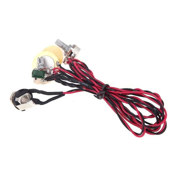 Dubbel piezo pickup 6,35 mm med volymtonkontroll för akustisk gitarr ukulele
