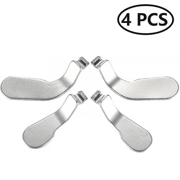 4 st Paddlar i rostfritt stål Håravtryckarlås Ersättningsdelar Spel Tillbehör Kit för Xbox One Elite Switch Ps4 Controller