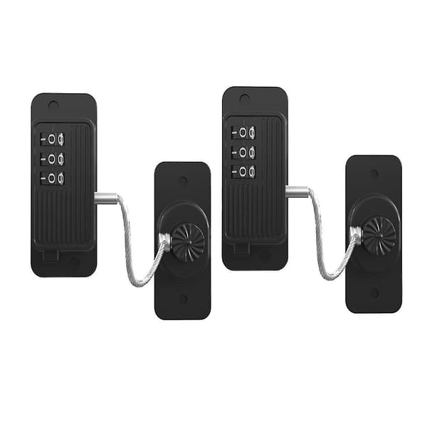 Kylkylskåpslås (2-pack), Tunga Kombinationslås för Kyl, Barnsäkerhetsskåpslås, Starkt, Ej