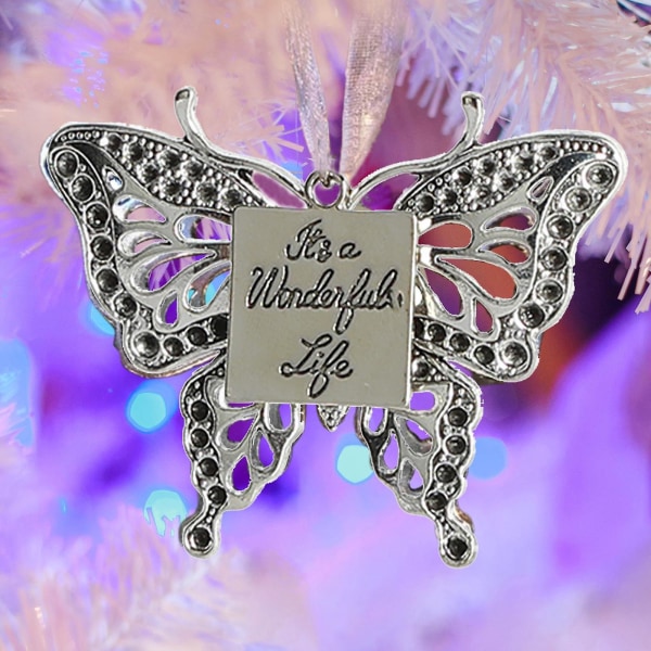 Butterfly Angel Wings Memorial Hänge Dekoration Silver