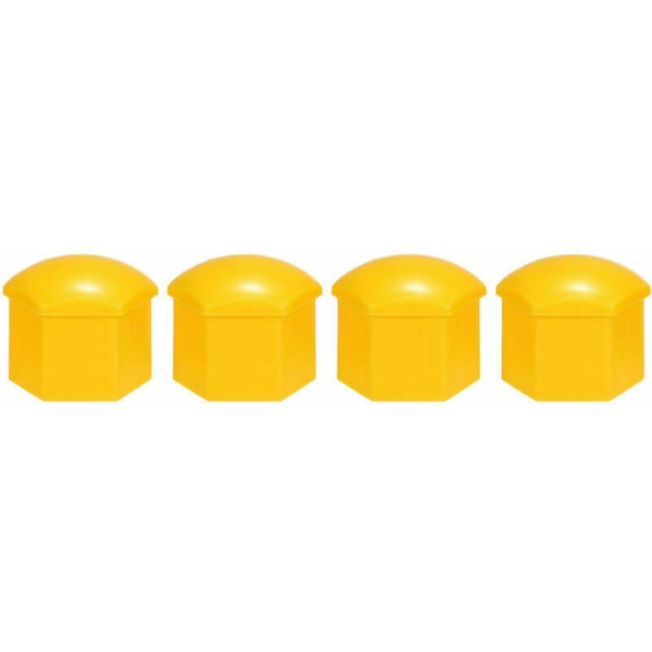 20 stycken universal 19 mm hjulmutterkåpor, hjulmutterkåpor, skruvskydd, modell: gul 58