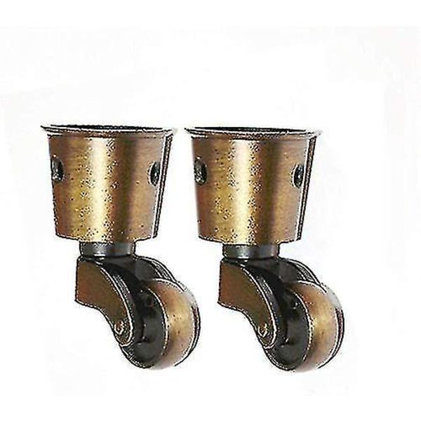 Sats med tunga mässingshjul - Universalhjul för möbler - 2-pack
