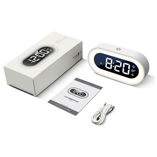 USB stor skärm digital väckarklocka/batteridriven spegeldesign