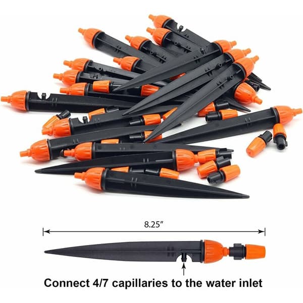 Justerbart droppbevattningsmunstycke Trädgårdsväxtbevattning 360 graders droppatomiserare Kyl-/bevattningsutrustning (10-PACK)