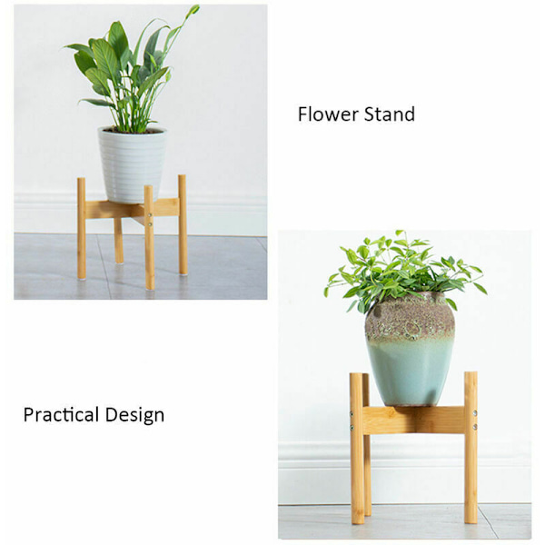 Växtstativ Blomsterträdgård Krukväxt Trähylla Inomhus Utomhus Växthylla Hemmakontor Dekoration Enkel Blomhållare Liten, Modell: Bambu liten