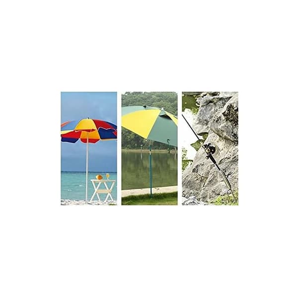 2 stk. parasolholder, jordmuffe, strandjordspyd, til universalparasol