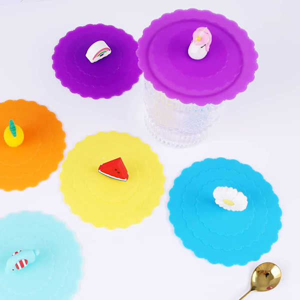 8-pack silikonvattenflaskalock, dammsäkert silikonkopplock, läckagesäkert kopplock (10cm)