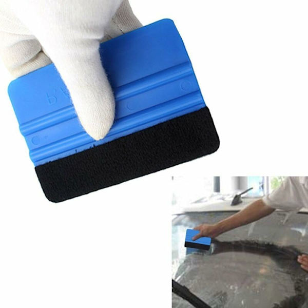Squeegee Fiber Edge Bil Vinyl Wrap Squeegee Glas Decal Fönster Filtkant Skrapa Decal Verktyg 2pc Set T-Audace