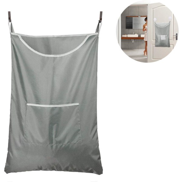 Heavy Duty Oxford Bag Pesulapussi oven yläpuolella Kangaskori koukuilla kylpyhuoneen säilytykseen Seinäkaappi 75x50cm harmaa