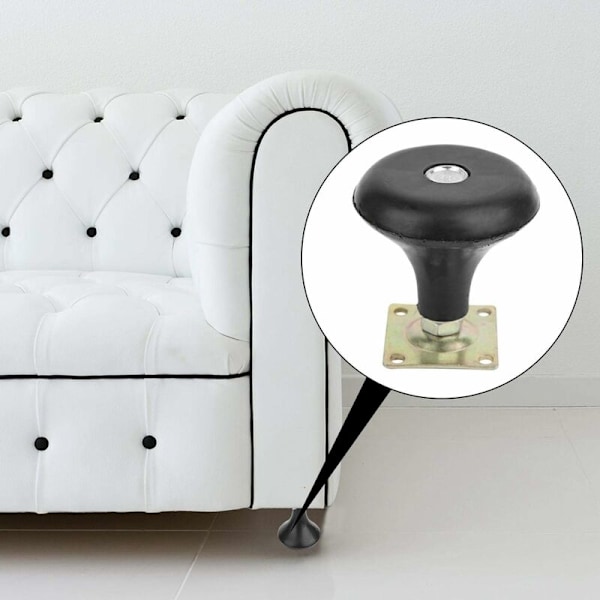 Fastgjorte hjul seng fastgjorte hjul sofa stol møbler sort universal små møbelhjul (fast trompetbase)