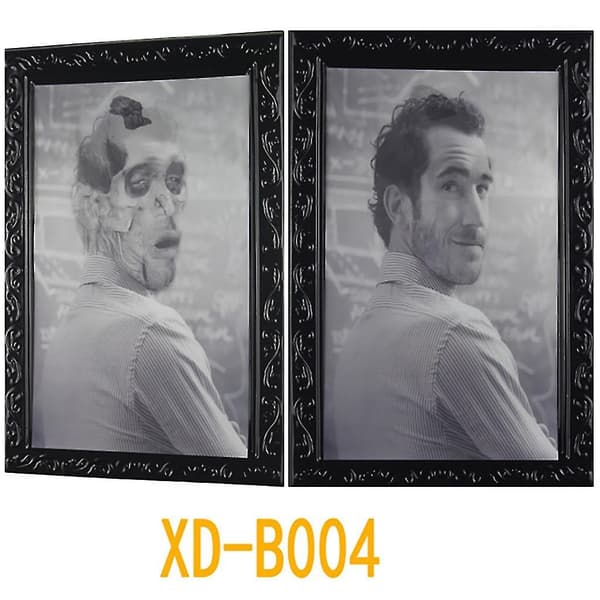 Skräckbildram Lenticular 3D Växlande Ansikte Läskig Spökat Scare