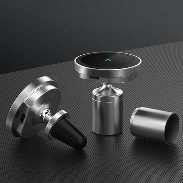 15W Magnetisk Trådlös Billaddare Hållare Ställ för Ios 8pin 12 Pro Max