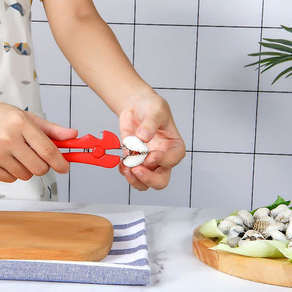 Automatisk säkerhetshiss/burköppnare med ögleöppningsanordning, lämplig för burkar, flaskor och burkar, röd