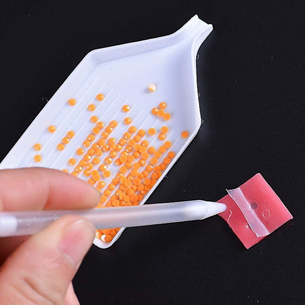 100 st 5d Diamantmålning Limlera Set Klistra In Diy Målning Penna Målning Vax Set Verktyg 2 X 2 Cm