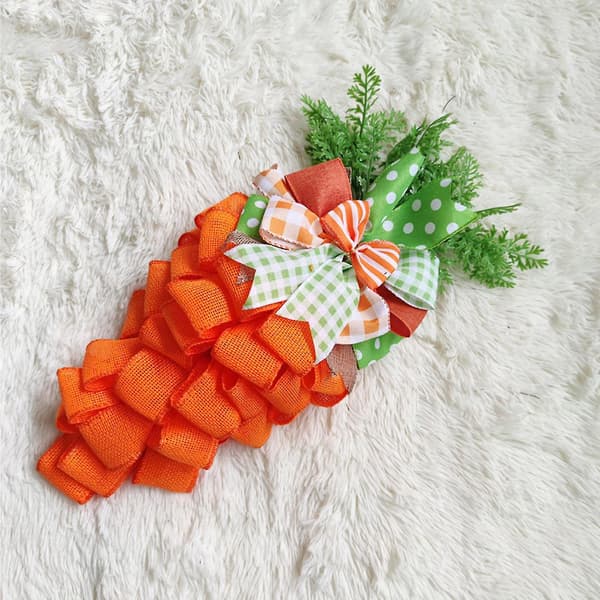 Påskmorotskrans Vägg Orange Jute Dörr Kreativ Eldstad Unik 60cm-9