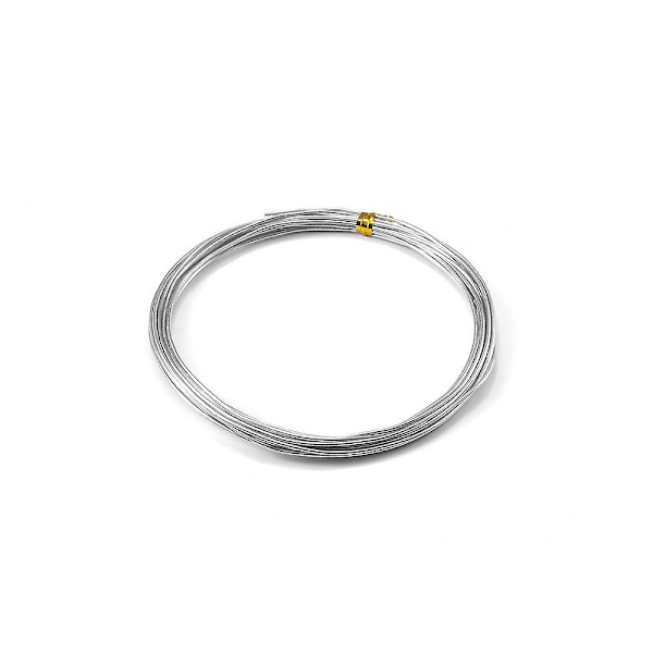 Gör-det-själv smyckestråd - Aluminiumtråd - Gör-det-själv tråd - Diameter 2 mm - Längd 10 m - Silver