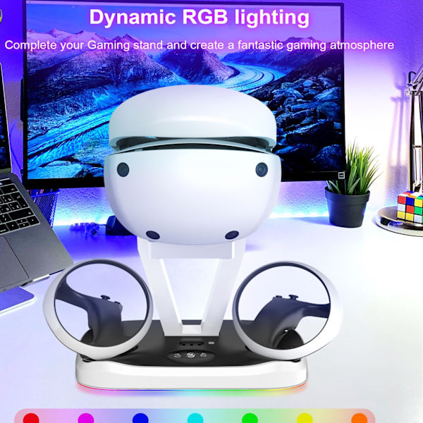 VR-glasögon PS VR2 magnetisk RGB-laddningsstativ