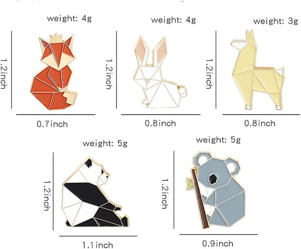 Isgrå mode geometrisk tecknad djur emalj brosch set kläder bagage ryggsäck