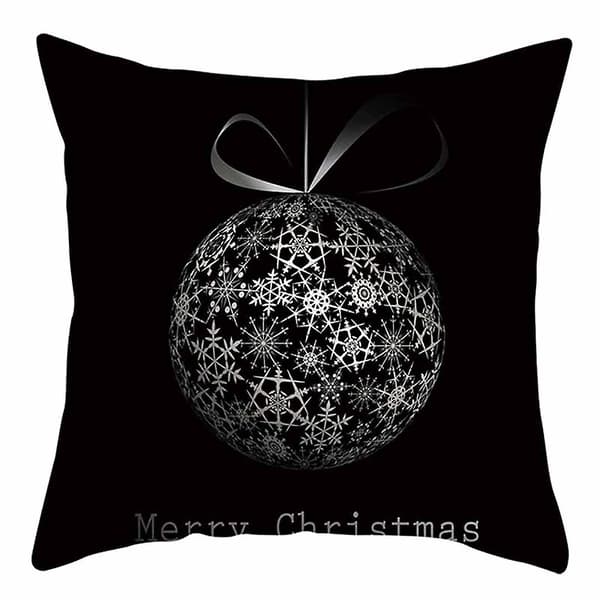 Julkudde i bomullslinne, kuddfodral, soffdekoration för hemmet
