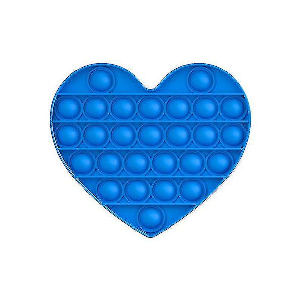 Fidget Popit Hjärta Form Push Bubble Leksak-1（regnbåge）