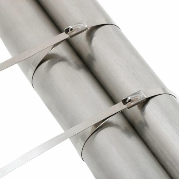 100 STK Kabelbindere i rustfrit stål Industrielle kraftige kabelbindere