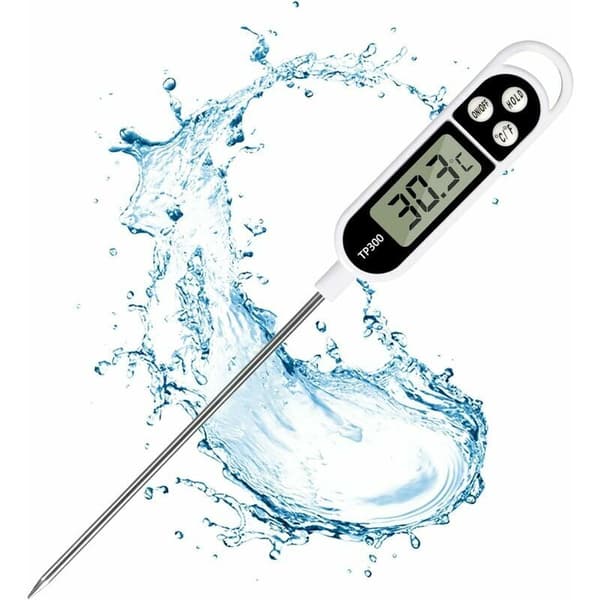 Kötttermometer, kökstermometer, digital snabbavläsning temperaturprob för matlagning med stor LCD-display ℉/℃-knapp