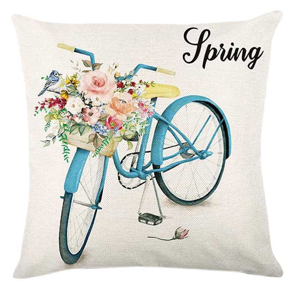 Vårfloral Kuddfodral med Glitter för Soffa, Kuddfodral för Heminredning