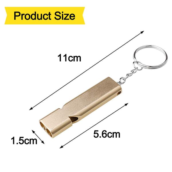 2-pack nödvisselpipa, visselpipa guld silver dubbelrör utomhus överlevnadsvisselpipa campingvisselpipa, allvädersvisselpipa