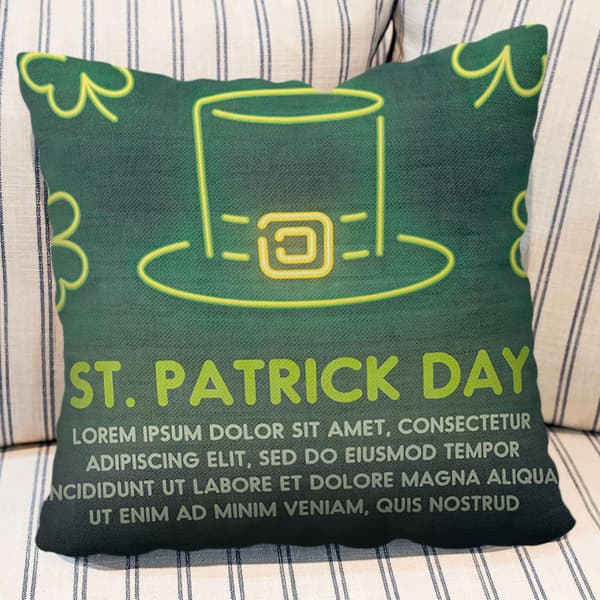 St. Patrick's Day Kuddeöverdrag för Hemmet - 'Survived Family' 