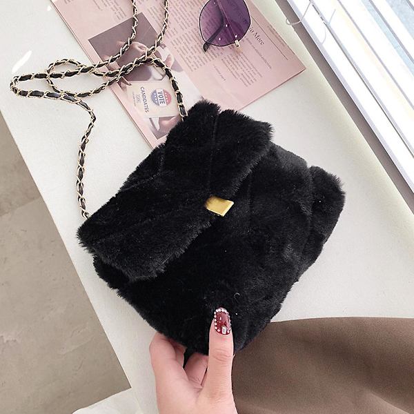 Mjuk En-Axelväska Mode Cross Body Väska Förvaringsväska Svart