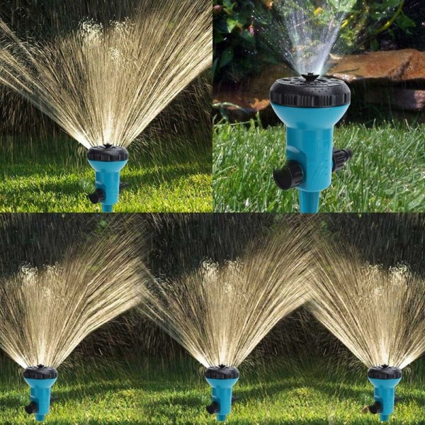 Plænesprinkler, roterende have sprinkler, justerbar med 9 tilstande til plæne vanding have vanding have vanding