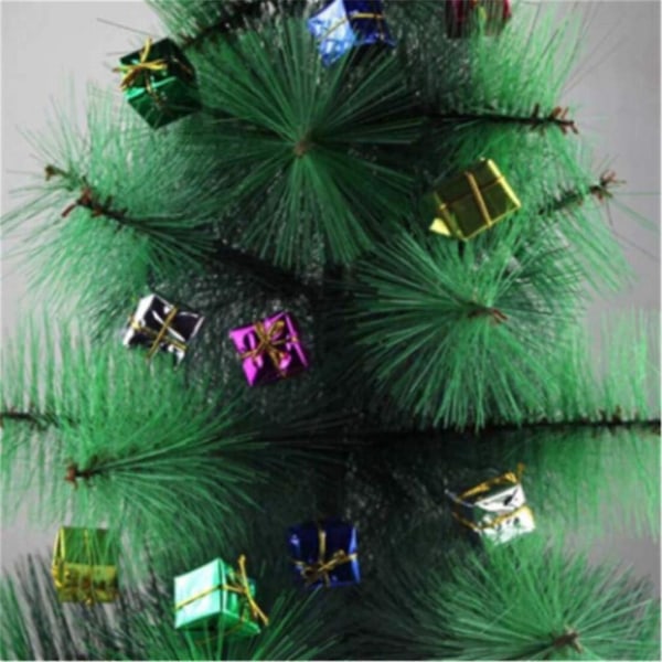 Mini Laser presentförpackning julgranshänge - 12 st för dekoration av julbröllopsfest