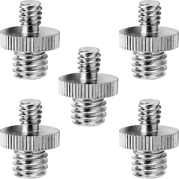 1/4\"-20 hane till 3/8\"-16 hane skruvadapter stativskruvkonverter (5-pack)