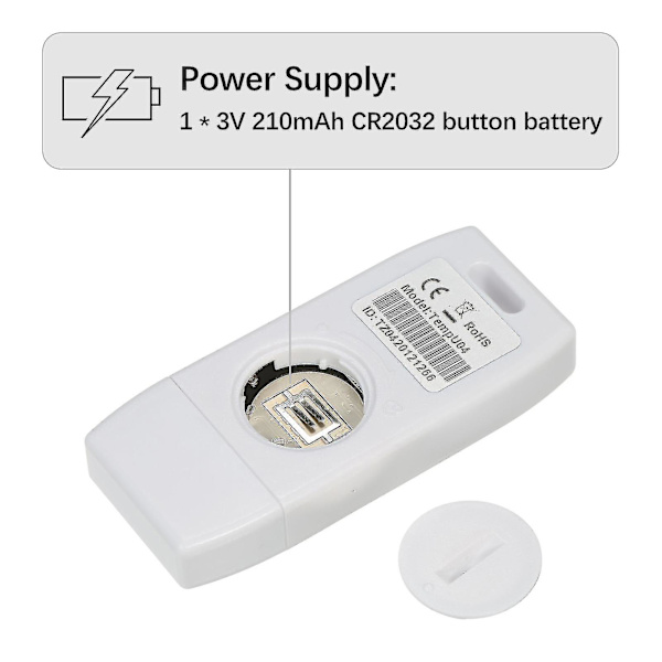 Datalogger för temperatur, multifunktionell, USB, återanvändbar, 32 000 mätvärden