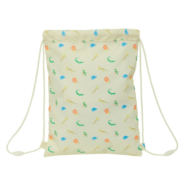 Ryggsäck med snören Safta Selva Vit 26 x 34 x 1 cm